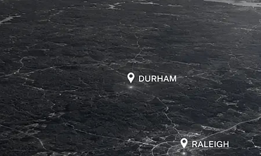 Aerial map of the Durham area served by Pure Grind Cleaning