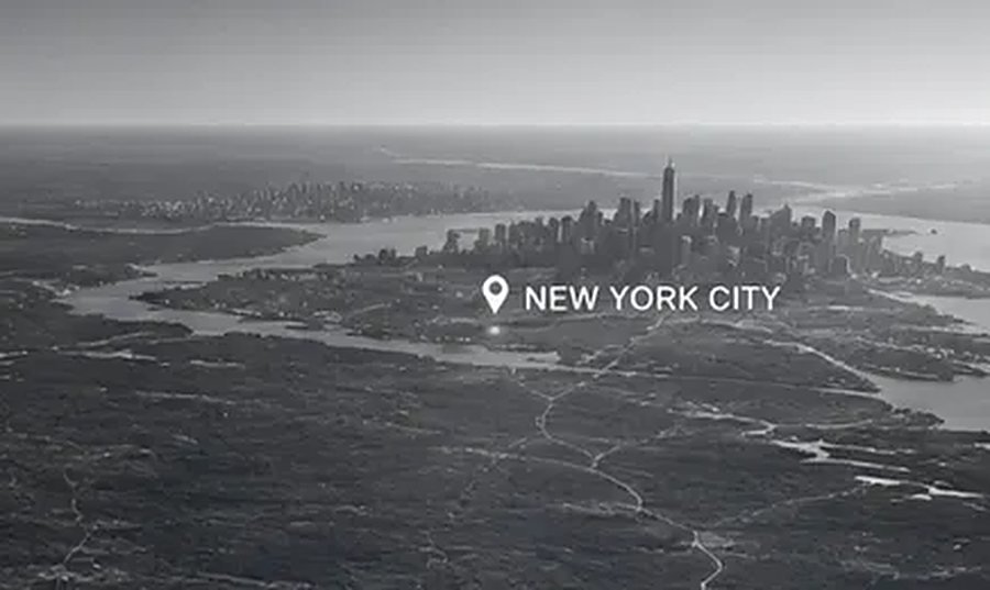 Aerial map of the New York City area served by Pure Grind Cleaning